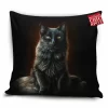 Black Cat,Meow Pillow Cover