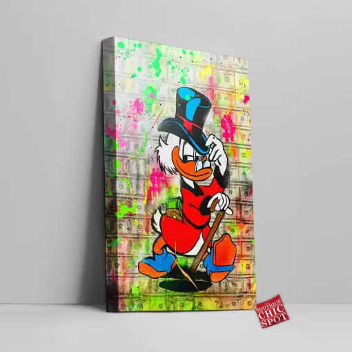 Scrooge McDuck Canvas Wall Art