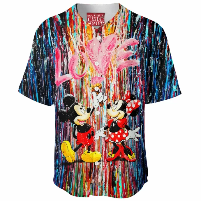 Mickey Mouse and Minnie Mouse Baseball Jersey