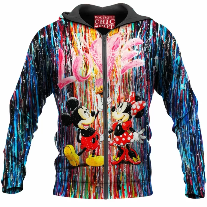 Mickey Mouse and Minnie Mouse Zip Hoodie