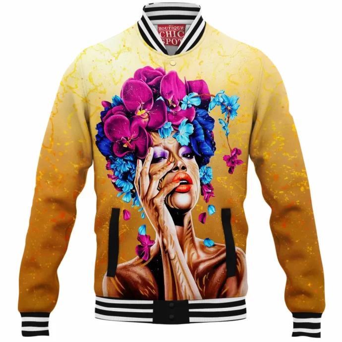 Black Woman Baseball Jacket