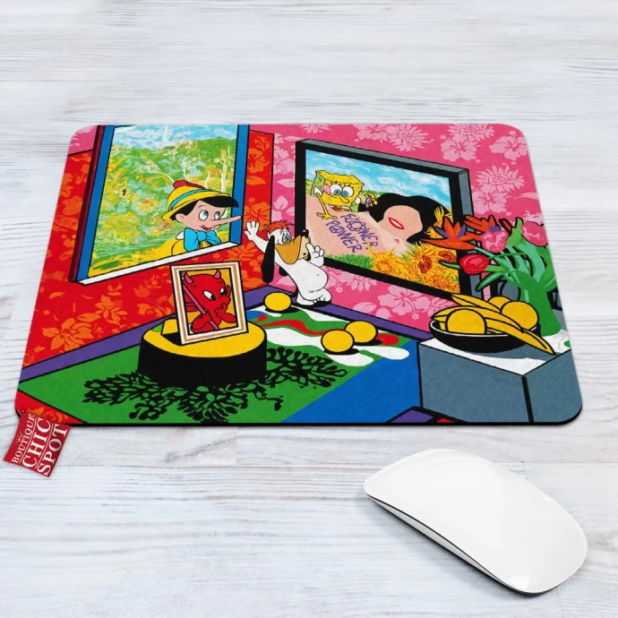 Pinocchio and Droopy Mouse Pad