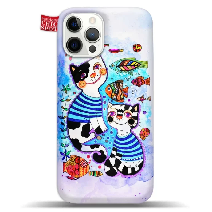 Cat and Fish Phone Case Iphone