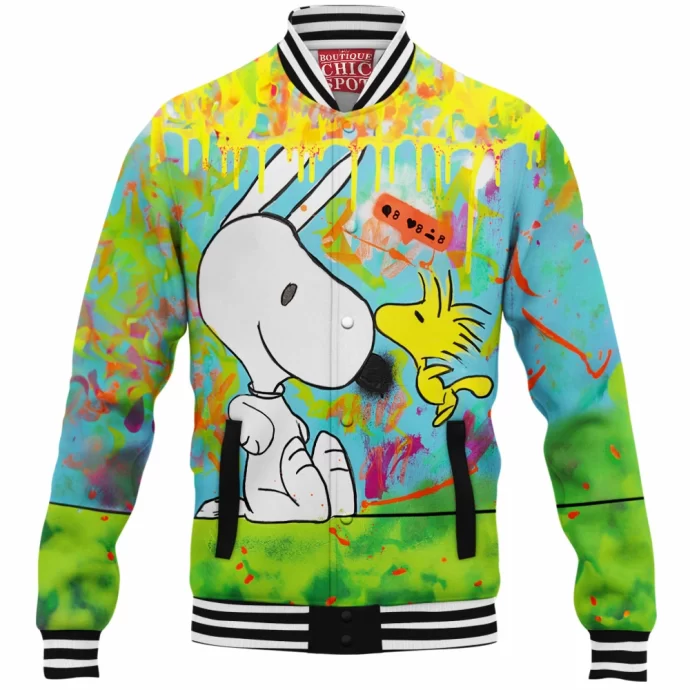 Woodstock and Snoopy Baseball Jacket