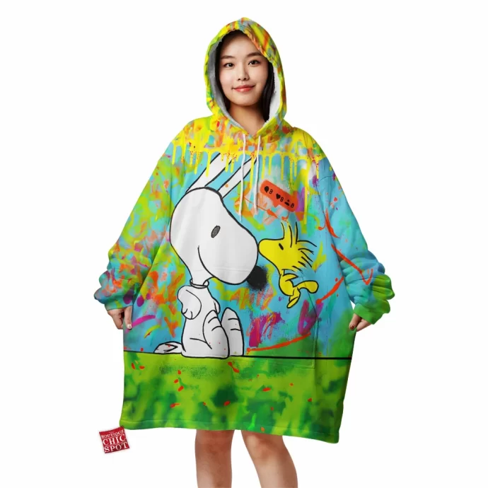 Woodstock and Snoopy Blanket Hoodie