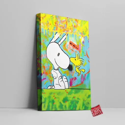 Woodstock and Snoopy Canvas Wall Art
