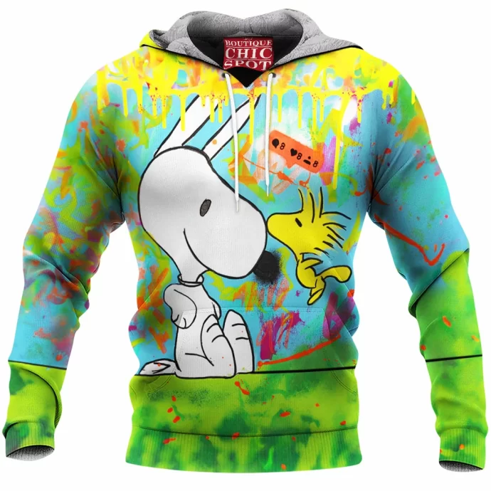 Woodstock and Snoopy Fleece Hoodie