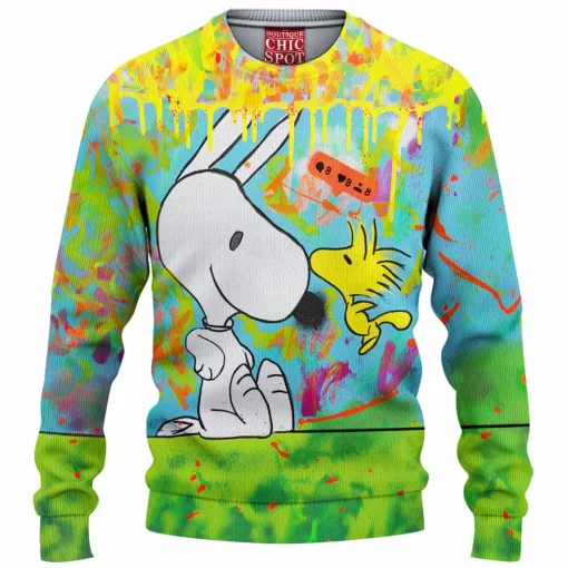 Woodstock and Snoopy Knitted Sweater