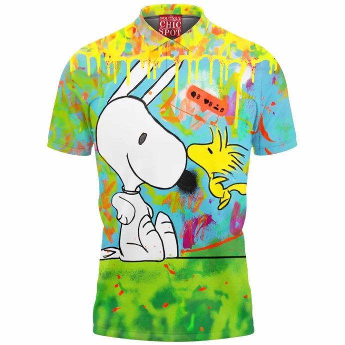 Woodstock and Snoopy Polo Shirt