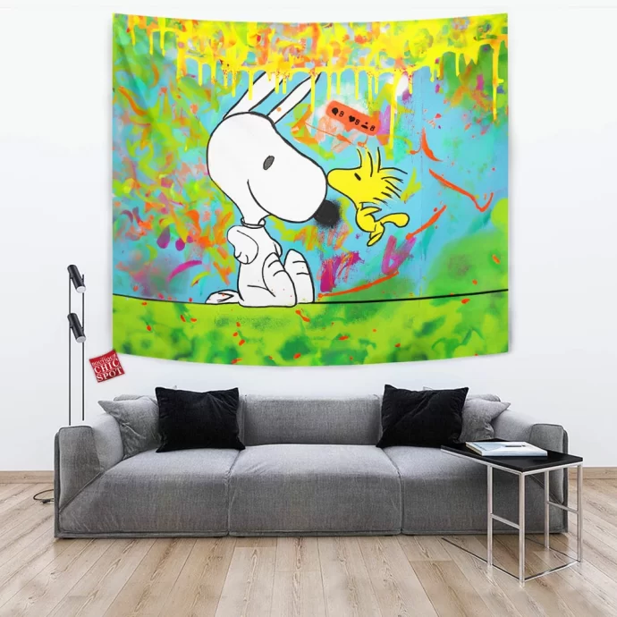 Woodstock and Snoopy Tapestry