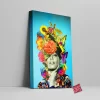 Woman and Flower Canvas Wall Art