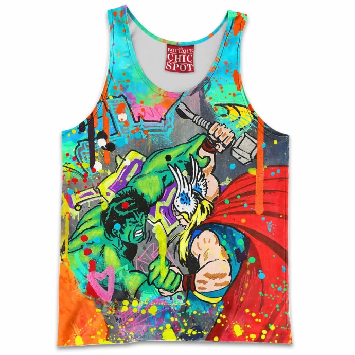 Thor vs Hulk Tank Top