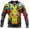 Anime Hoodie, Pokemon Hoodie, Grookey Hoodie