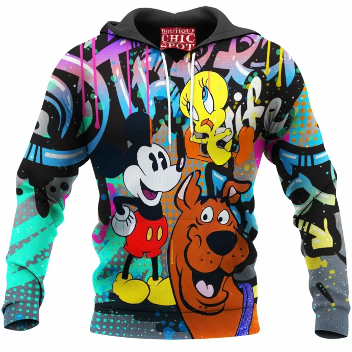 Scooby-doo - Mickey Mouse and Tweety Hoodie