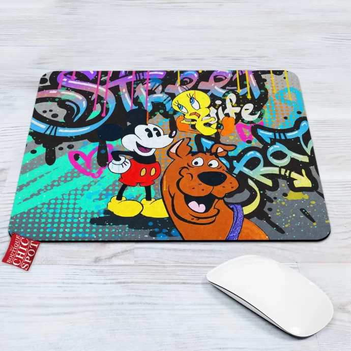 Scooby-doo - Mickey Mouse and Tweety Mouse Pad