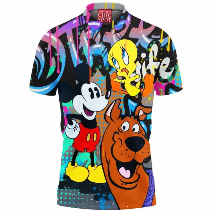 Scooby-doo - Mickey Mouse and Tweety Polo Shirt