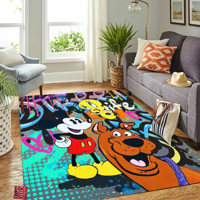 Scooby-doo - Mickey Mouse and Tweety Rectangle Rug