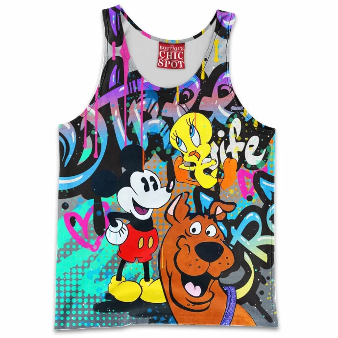 Scooby-doo - Mickey Mouse and Tweety Tank Top