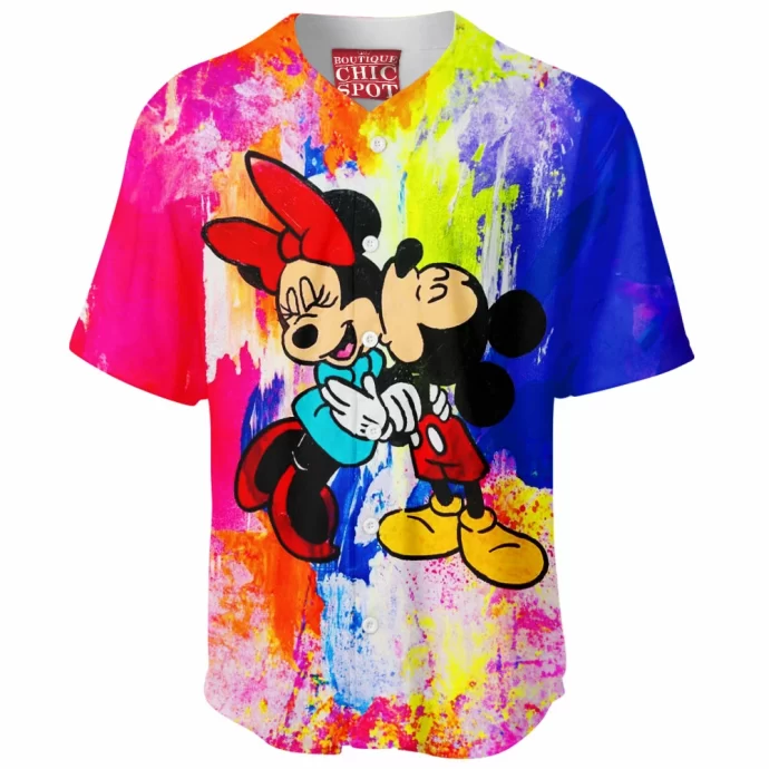 Mickey Mouse and Minnie Mouse Baseball Jersey