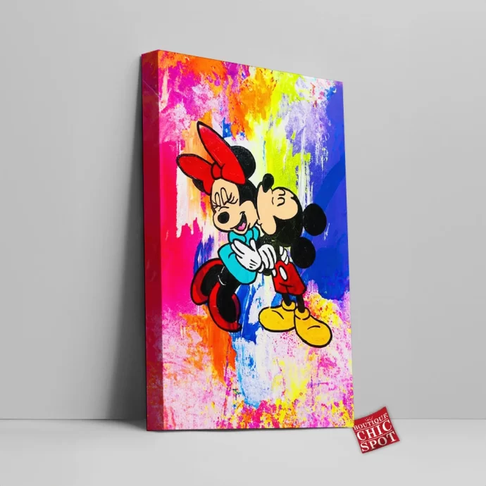 Mickey Mouse and Minnie Mouse Canvas Wall Art