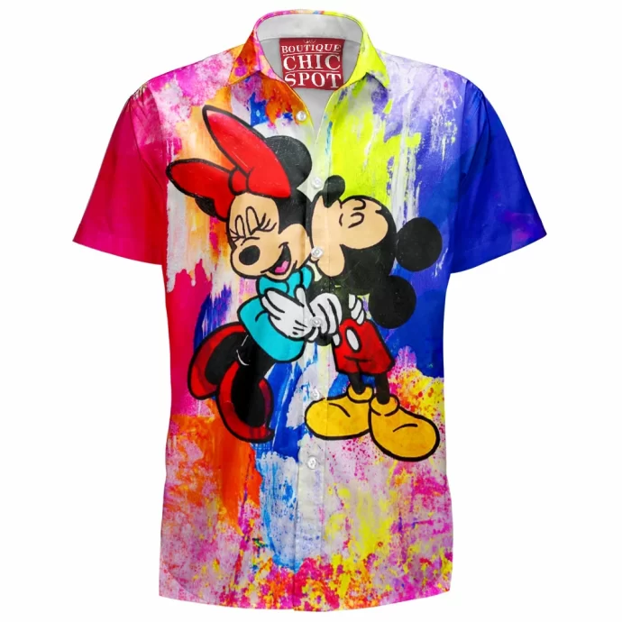 Mickey Mouse and Minnie Mouse Hawaiian Shirt