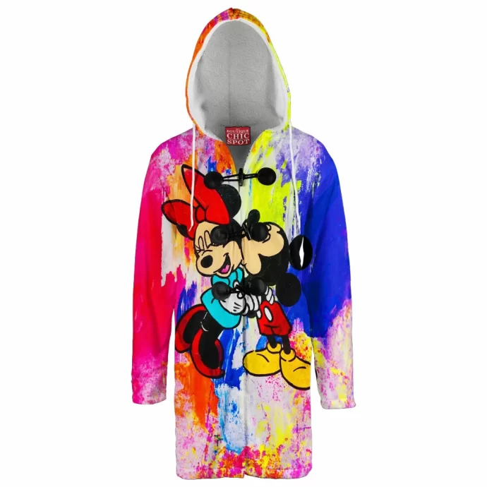 Mickey Mouse and Minnie Mouse Hooded Cloak Coat