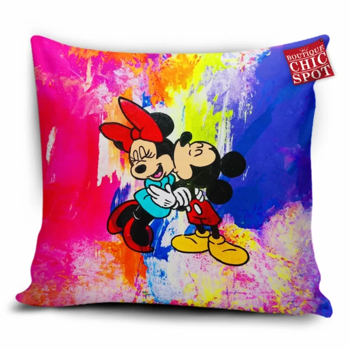 Mickey Mouse and Minnie Mouse Pillow Cover