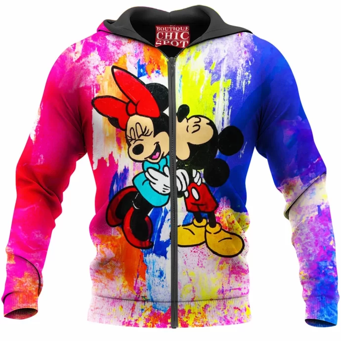 Mickey Mouse and Minnie Mouse Zip Hoodie