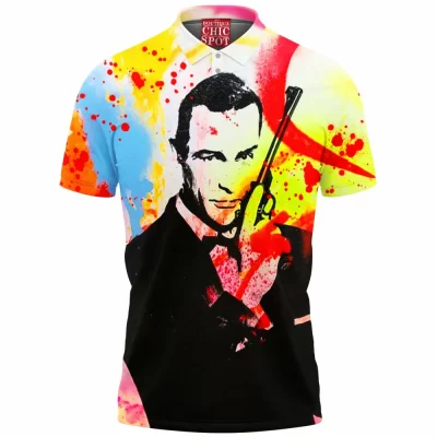 Movie Polo Shirt, James Bond Polo Shirt, 7 Polo Shirt