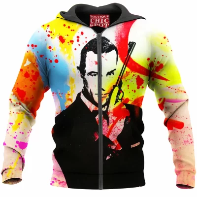 Movie Zip-Hoodie, James Bond Zip-Hoodie, 7 Zip-Hoodie