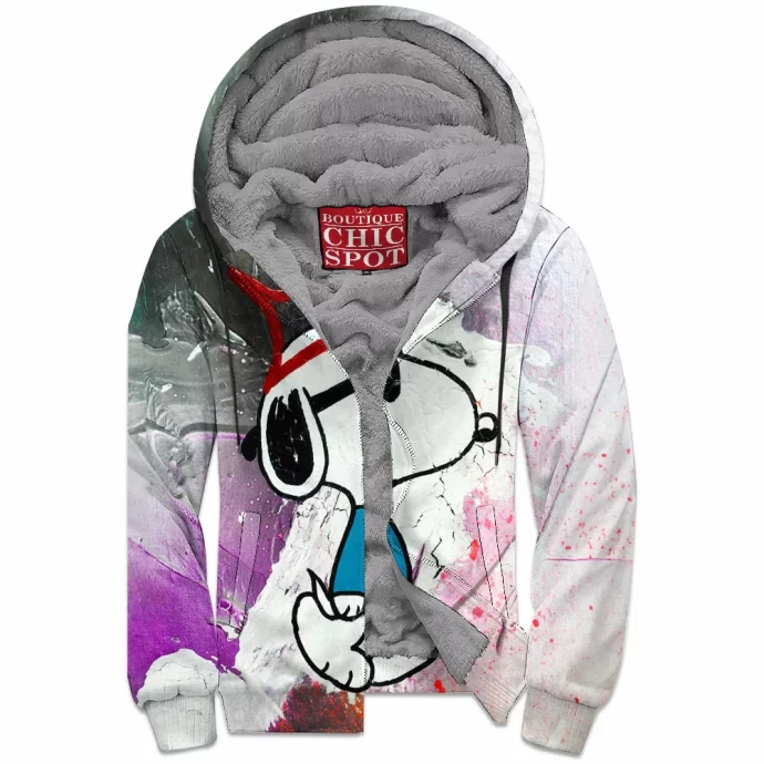 Snoopy Zip Fleece Hoodie