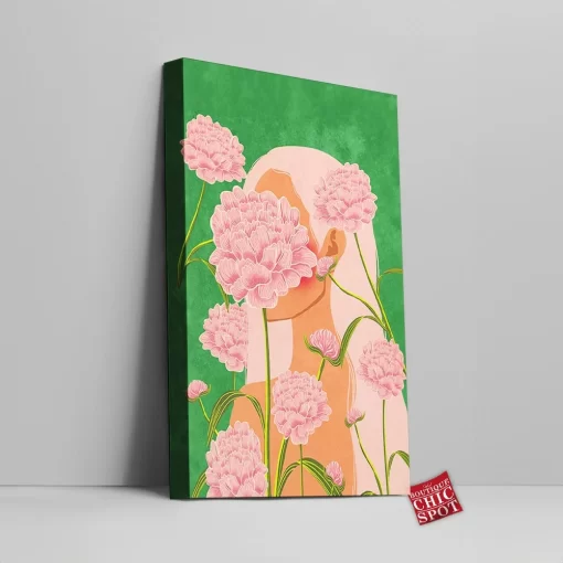 Woman Flower Canvas Wall Art
