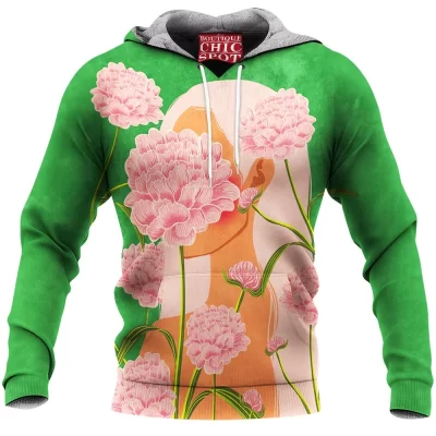 Flower Fleece-Hoodie