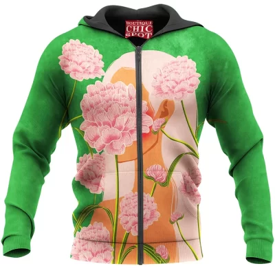 Flower Zip-Hoodie