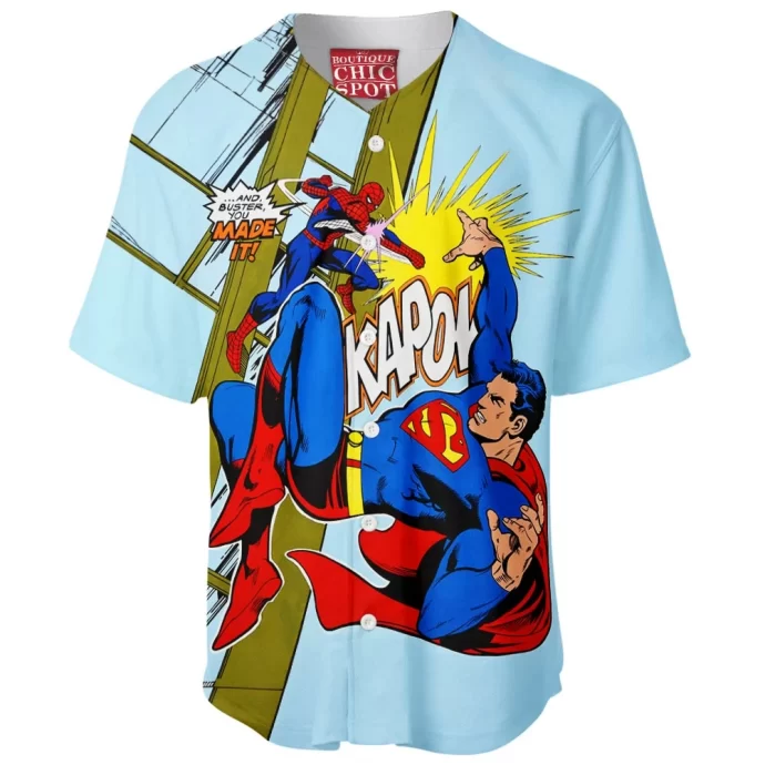 Spider-man vs Superman Baseball Jersey