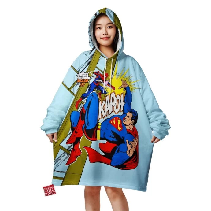 Spider-man vs Superman Blanket Hoodie