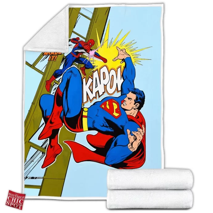 Spider-man vs Superman Fleece Blanket