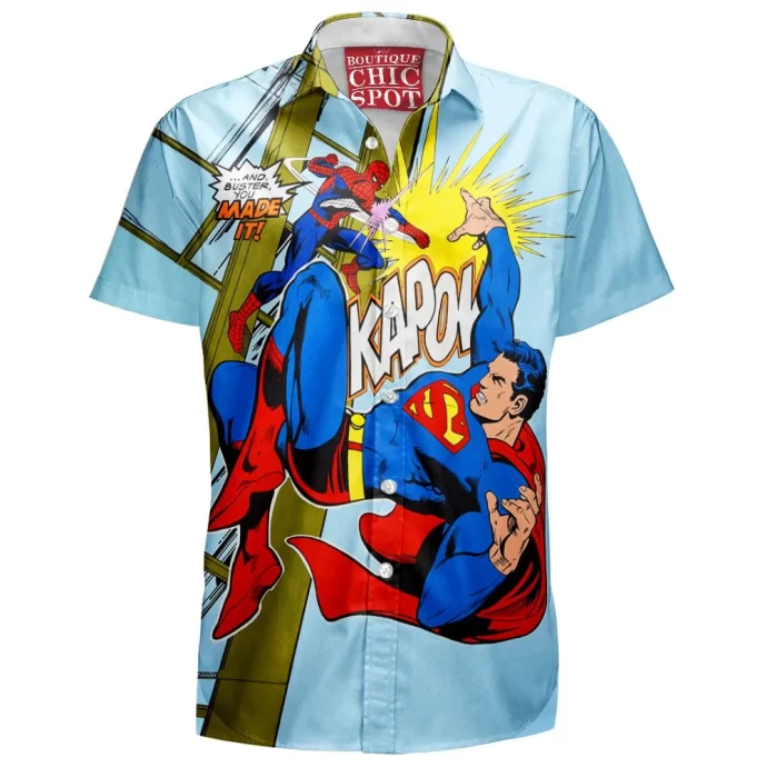 Spider-man vs Superman Hawaiian Shirt