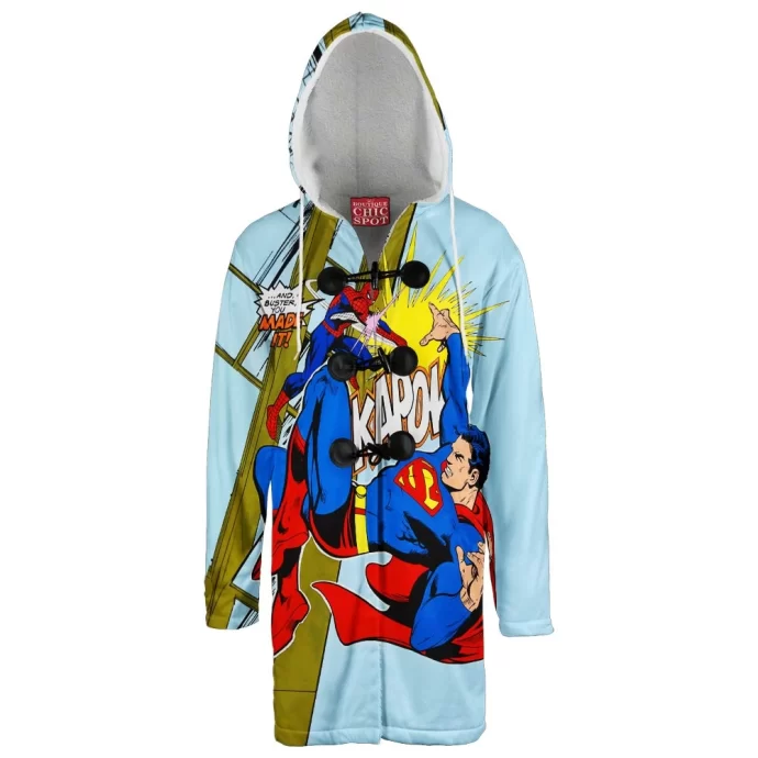 Spider-man vs Superman Hooded Cloak Coat