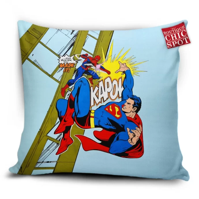 Spider-man vs Superman Pillow Cover