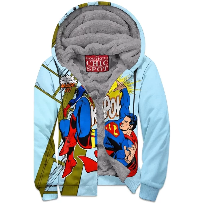 Spider-man vs Superman Zip Fleece Hoodie