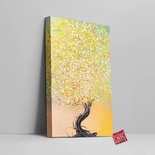 Yellow Tree Canvas Wall Art