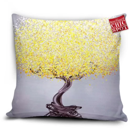 Yellow Tree Pillow Cover