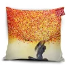 Yellow and Red Tree Pillow Cover