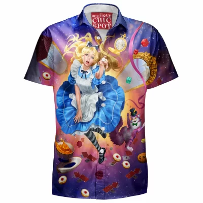 Animation Hawaiian-Shirt, Disney Hawaiian-Shirt, Alice In Wonderland Hawaiian-Shirt