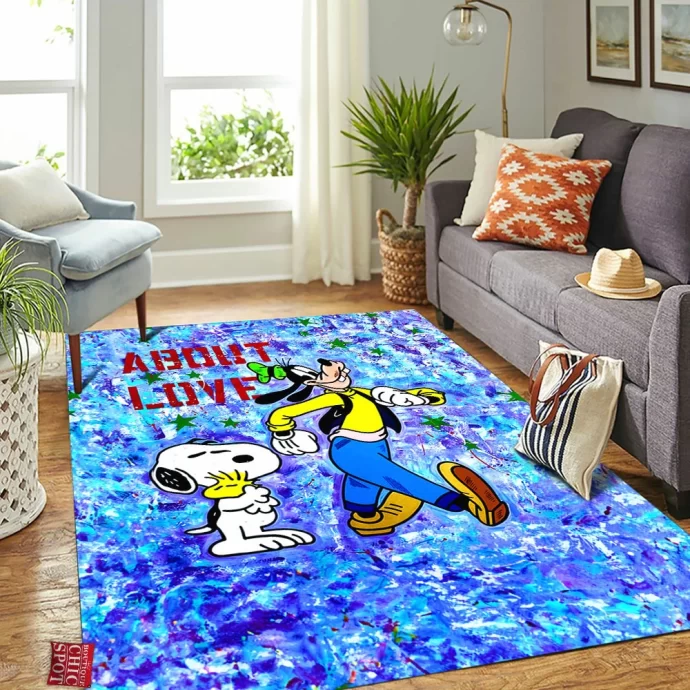 Snoopy Goofy Rectangle Rug