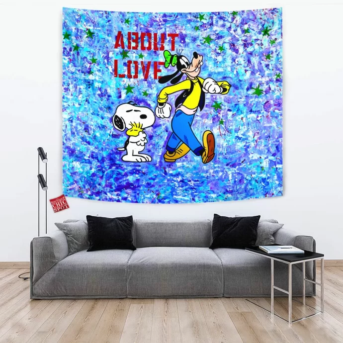 Snoopy Goofy Tapestry