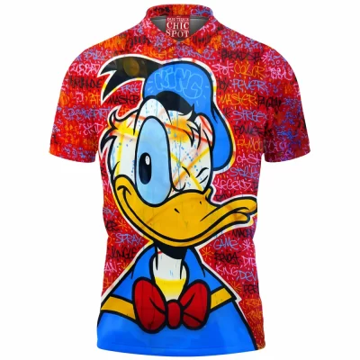 Animation Polo Shirt, Donald Duck Polo Shirt, Disney Polo Shirt