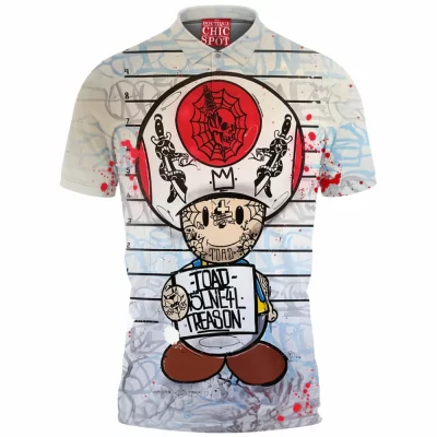 Game Polo Shirt, Mario Polo Shirt, Toad Polo Shirt