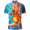 Anime Polo Shirt, Charizard Polo Shirt, Pokemon Polo Shirt